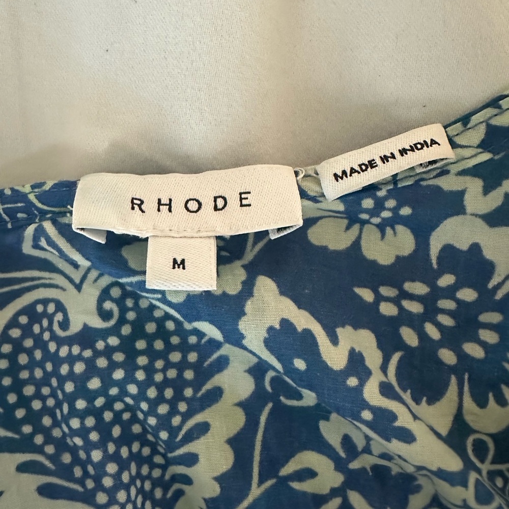 Floral Blue Ruffle Top - Picture 3 of 4